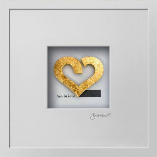 3D-Bild "two in love", gerahmt