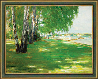 Picture "The Artist's Garden at Wannsee" (1918), framed
