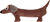 Decorative cushion "Dachshund", brown version