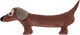 Decorative cushion "Dachshund", brown version