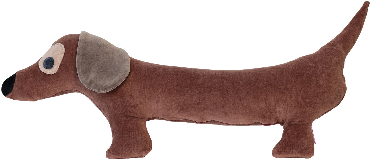 Decorative cushion "Dachshund", brown version