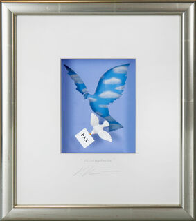 3D Picture "Dove of Peace", framed by Volker Kühn