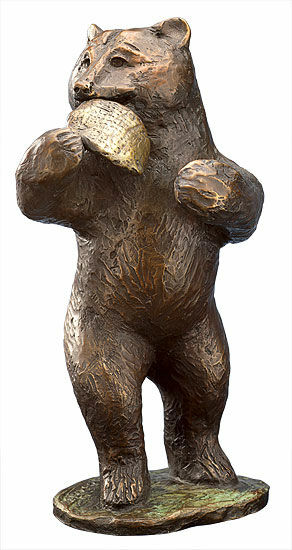 Sculpture "Honey Bear", bronze by Kurt Arentz