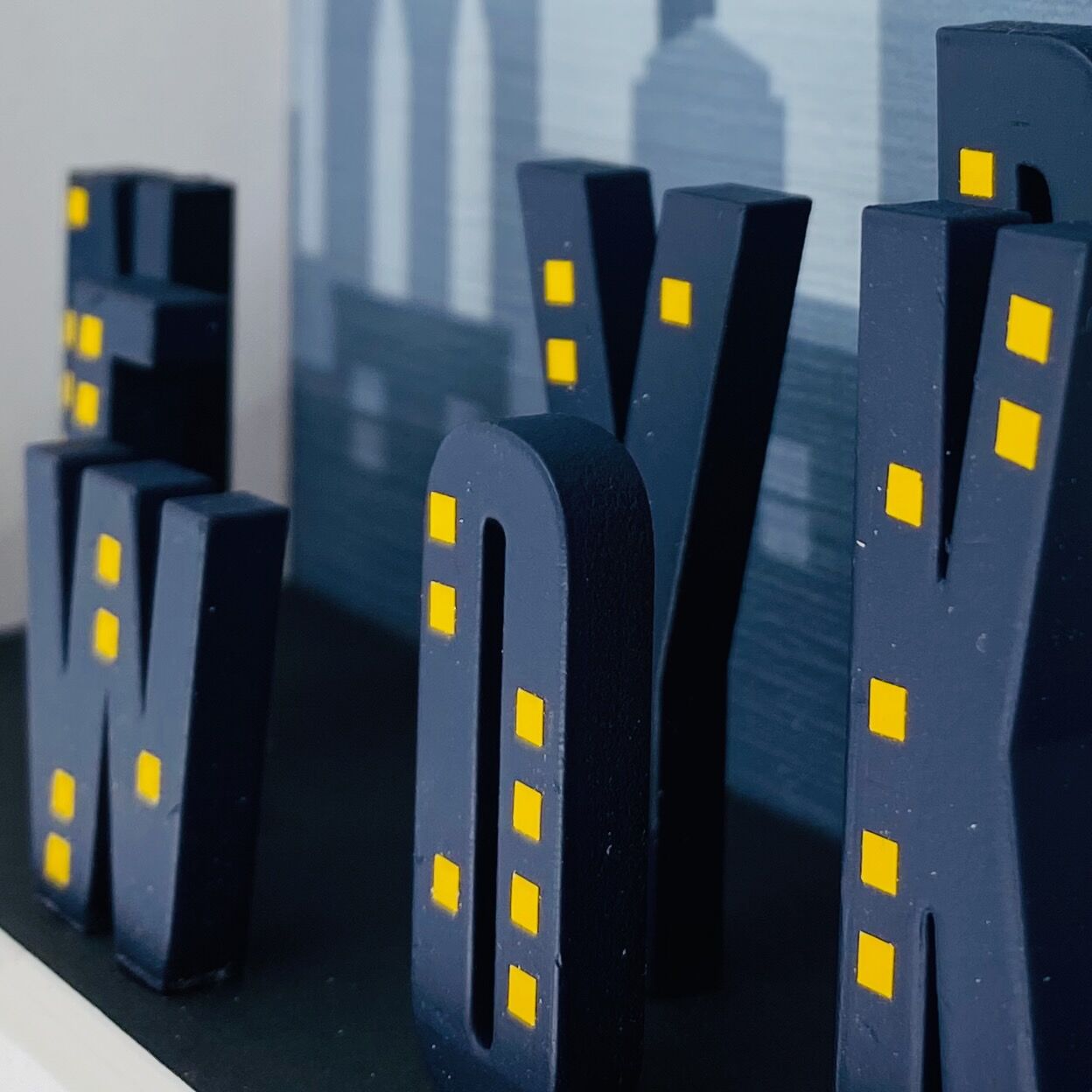 Tableau 3D : « New York – horizon typographique » de Ralf Birkelbach