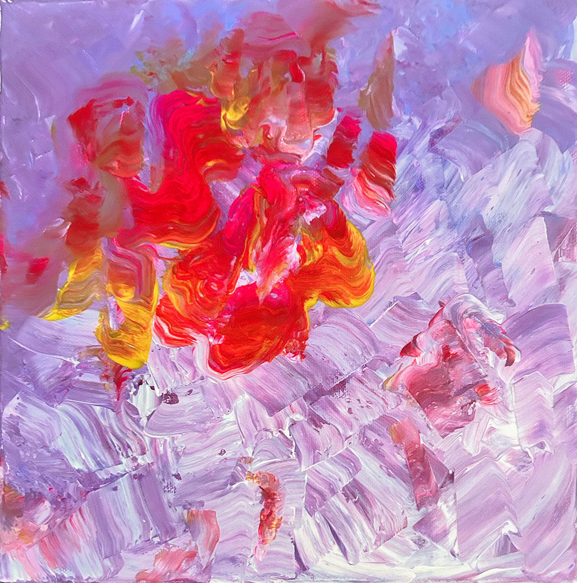 Cuadro "Open Blossom" (2026) (Original / pieza única), sobre bastidor de Ute Bivona