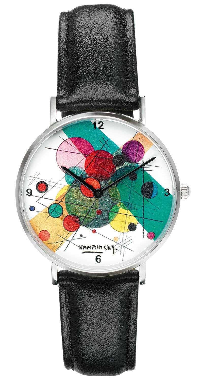 Artist's wristwatch "Kandinsky - Circles in a Circle"