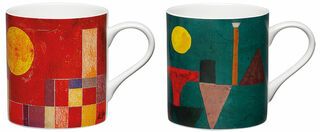 Set of 2 mugs with artist's motifs, porcelain