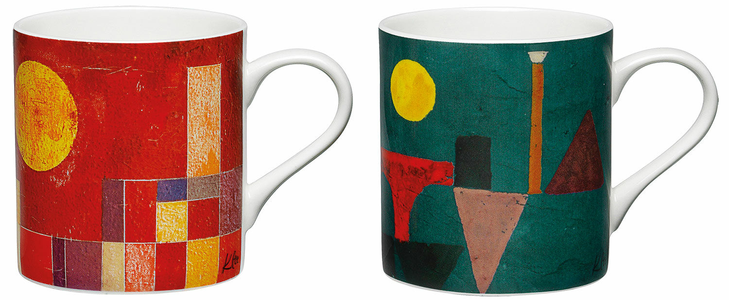 2 Becher mit Künstlermotiven im Set, Porzellan von Paul Klee