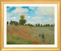 Tableau "Les coquelicots à Argenteuil" (1873), version avec cadre doré