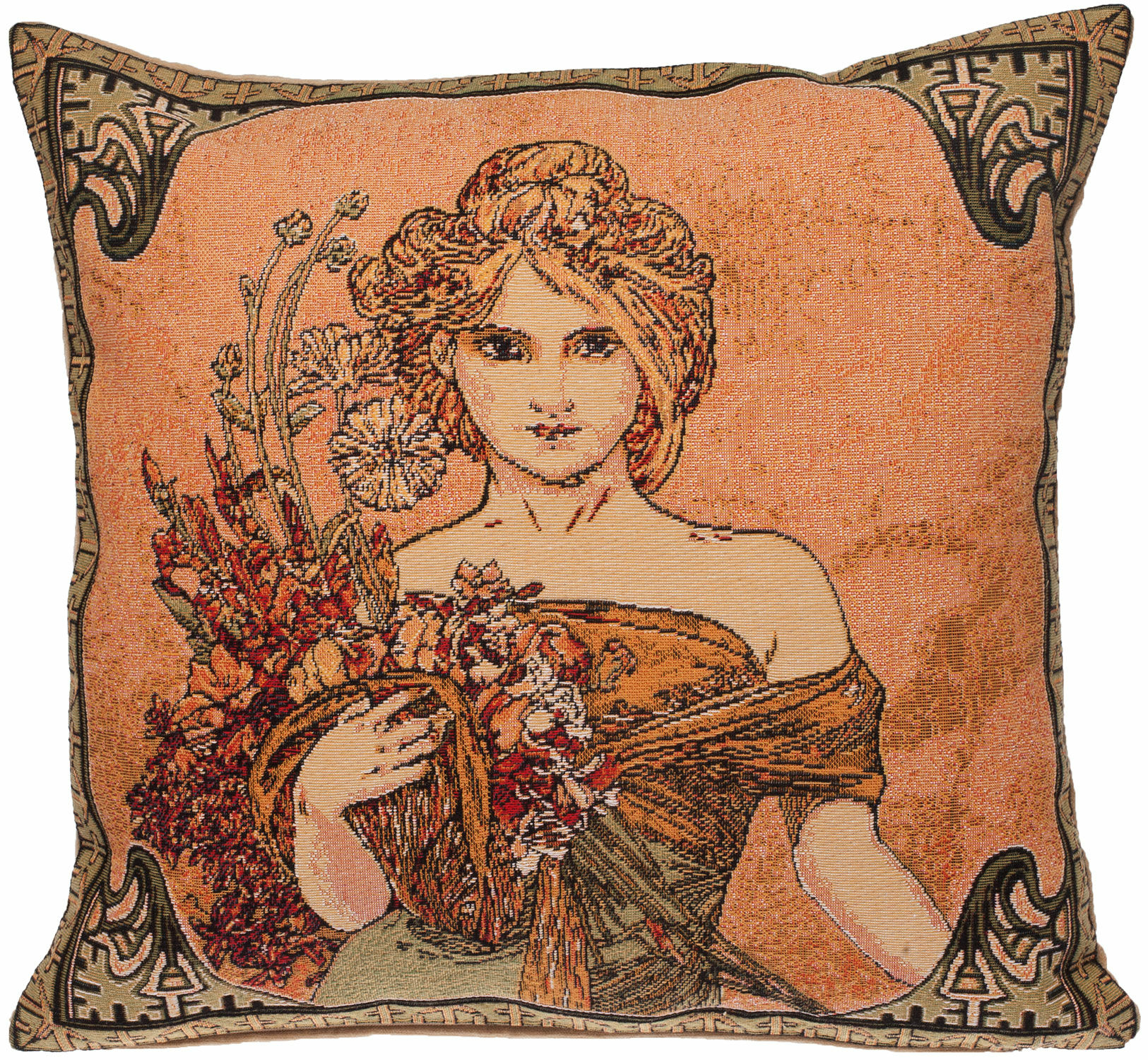 Cushion cover "Spring" by Alphonse Mucha
