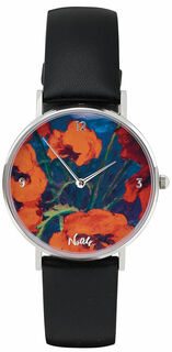 Artist's wristwatch "Emil Nolde - Large Poppies (Red, Red, Red)"