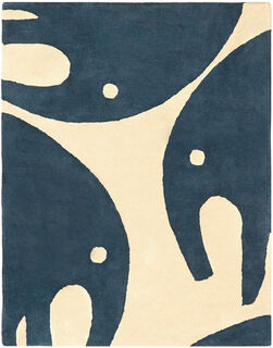 Carpet "Elephant Blue" (120 x 170 cm) by Bleuu-Studio