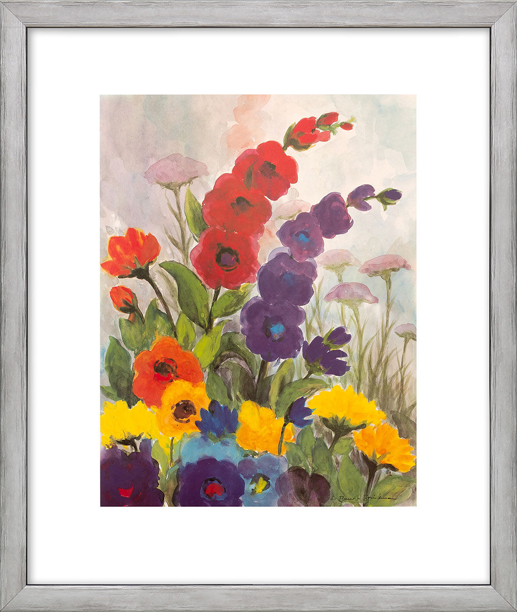 Schilderij "Nolde Garden I", ingelijst van Eleonore Baur-Brinkman