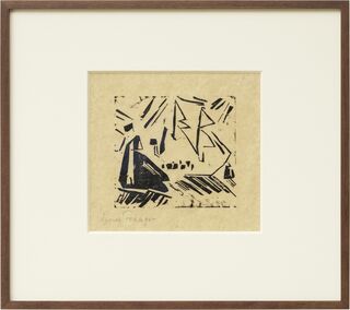 Tableau "Marine (avec trois voiliers)" (1918) von Lyonel Feininger