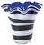 Glass vase "Zebra", blue version