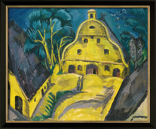 Picture "Staberhof Farm (Fehmarn I)" (1913), framed by Ernst Ludwig Kirchner