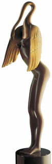 Skulptur "Leda col cigno", Bronze auf Marmorsockel