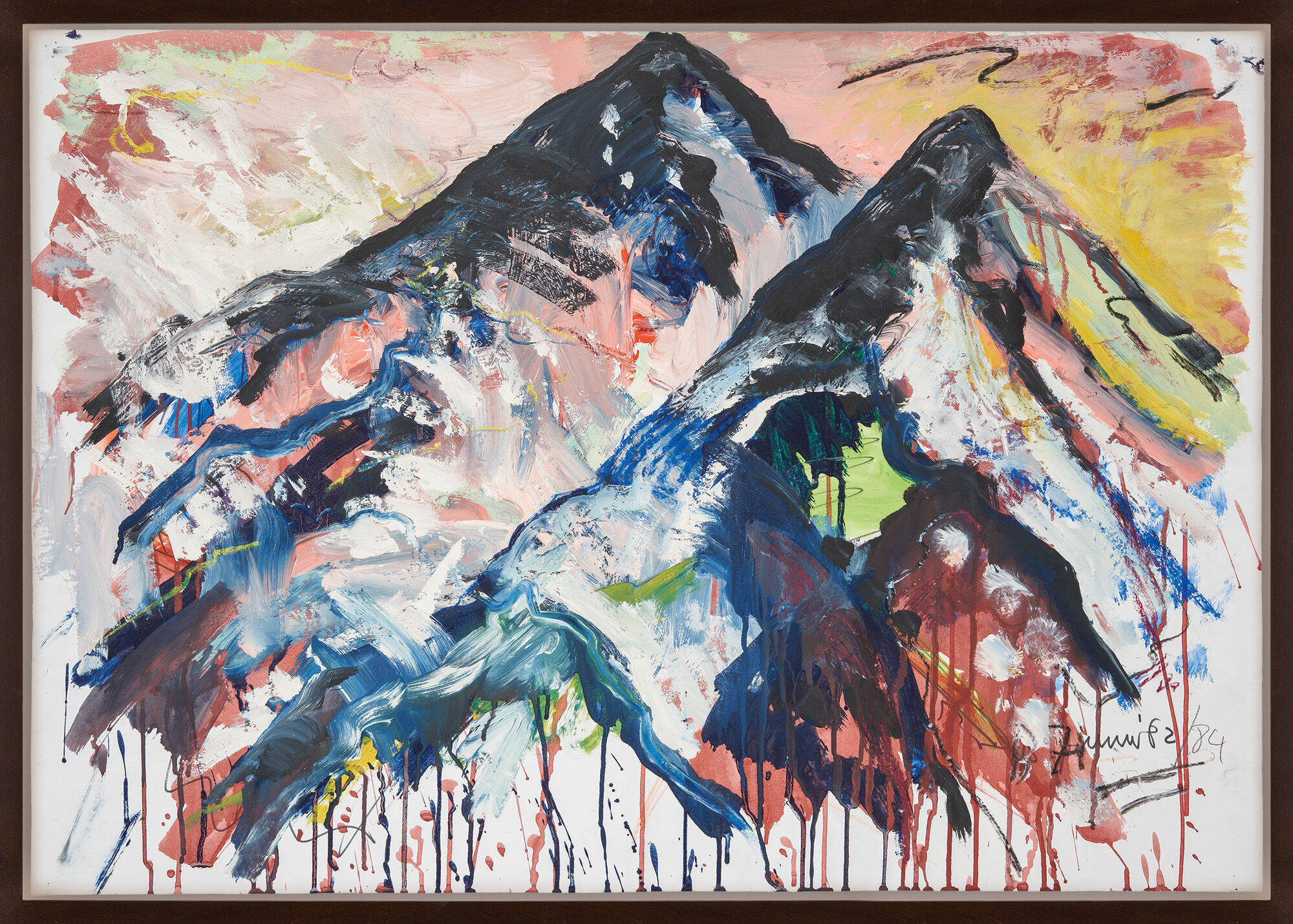 Picture "Mountains" (1982/84) (Unique piece) by Bernd Zimmer
