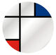 Miroir mural "Mondrian"