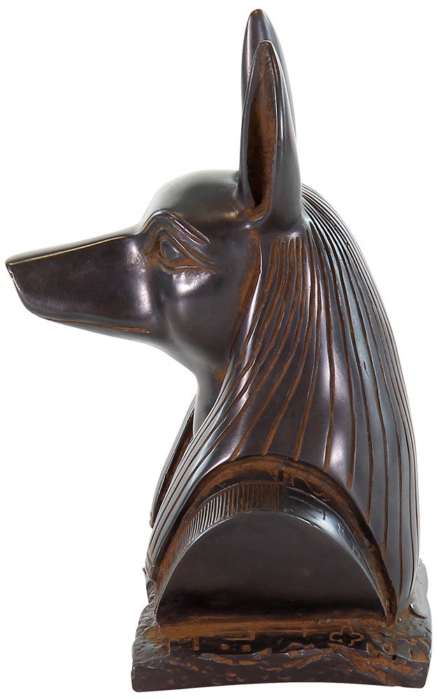 Skulptur "Anubis huvud", gjuten