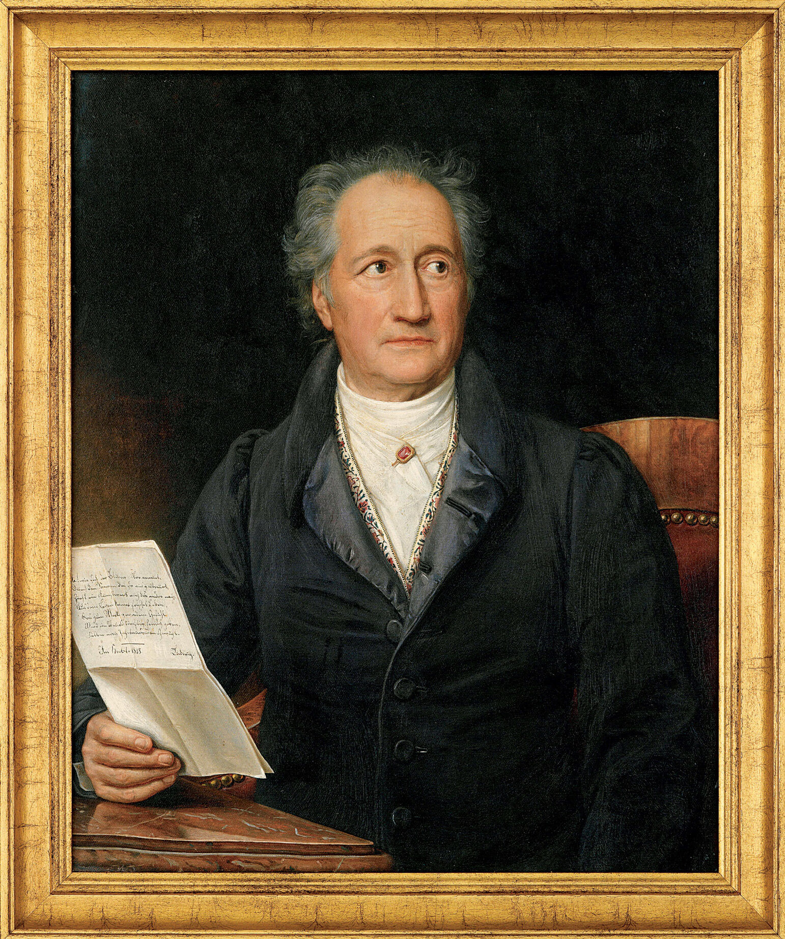 Picture "Goethe" (1828), framed by Joseph Karl Stieler