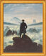 Picture "The Wanderer Above the Sea of Fog" (1818), framed by Caspar David Friedrich