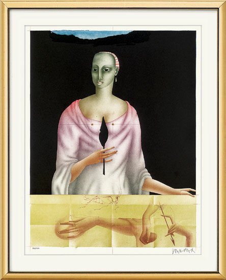 Picture "Aglaia" - from graphic series "Three Graces", framed by Paul Wunderlich