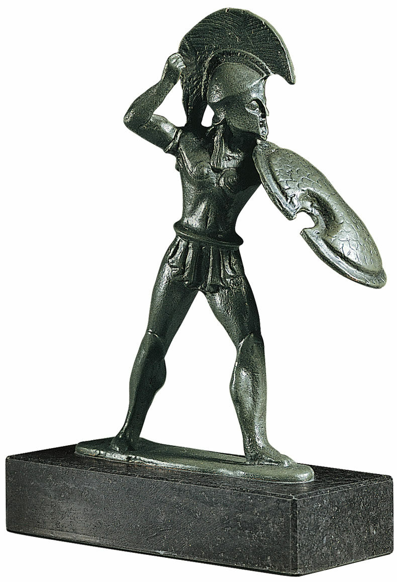 Skulptur "Attischer Speerkämpfer", Metallguss