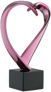 Sculpture "Sweetheart" (2022), cast version, metallic rosé by Pierre-Paul Maillé