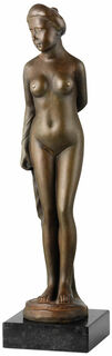 Skulptur "Baigneuse debout drapée - Stehende Badende mit Tuch" (1900), Reduktion in Bronze