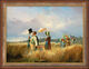 Bild "Söndagspromenad" (1841), rödbrun inramad version av Carl Spitzweg