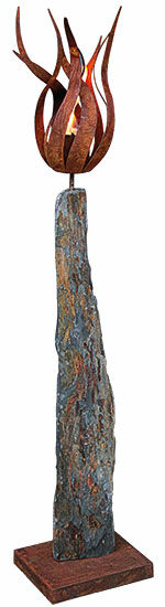 Garden stele "Fire Flower", large version