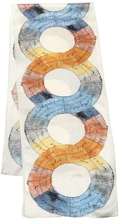 Sciarpa di seta "La ruota dei colori di Goethe" di Petra Waszak