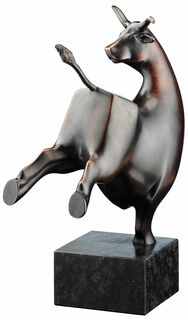 Skulptur "Der tanzende Stier", Bronze