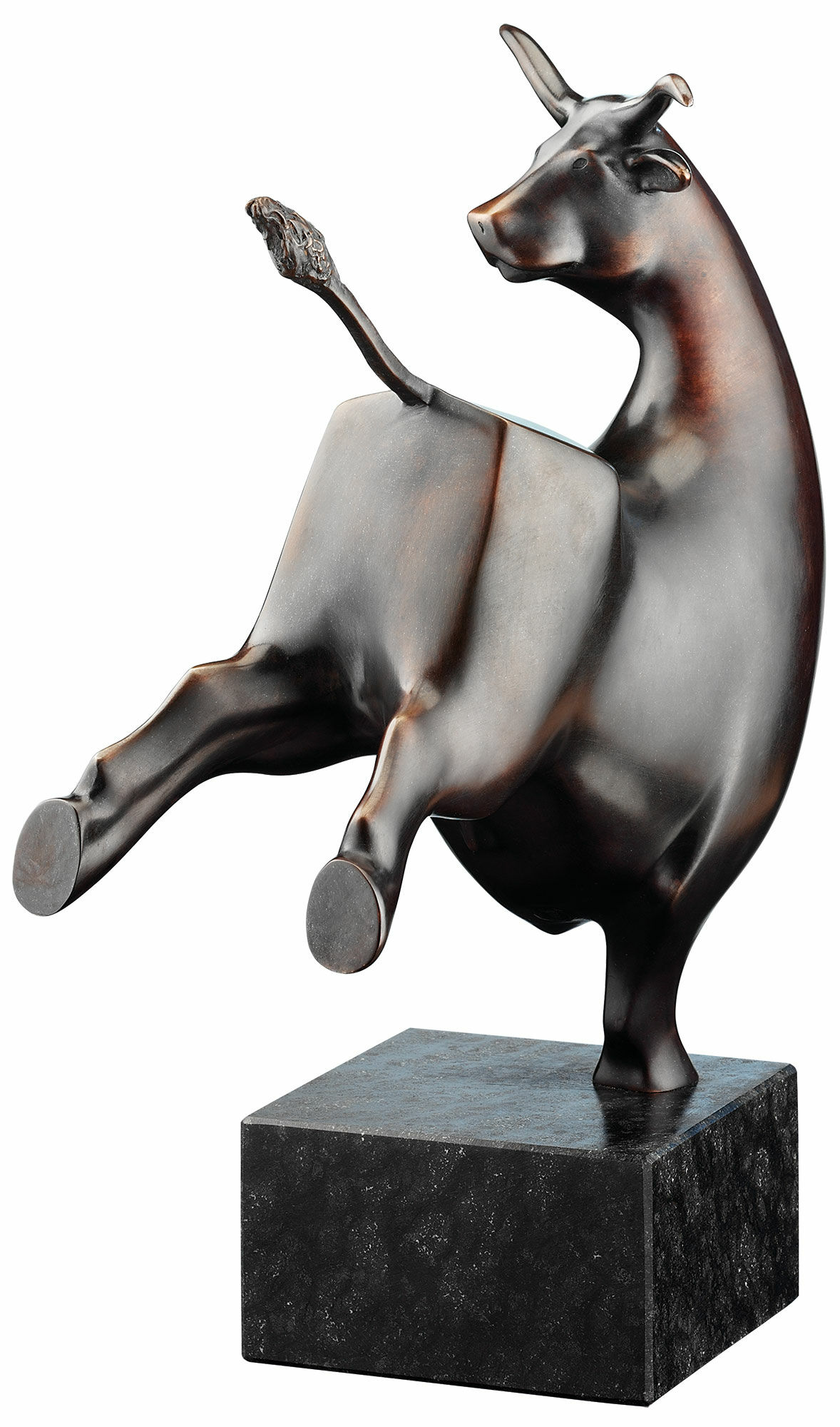 Skulptur "Den dansende tyr", bronze von Evert den Hartog