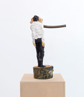 Skulptur "Ohne Titel" (2022), Holz von Edvardas Racevicius