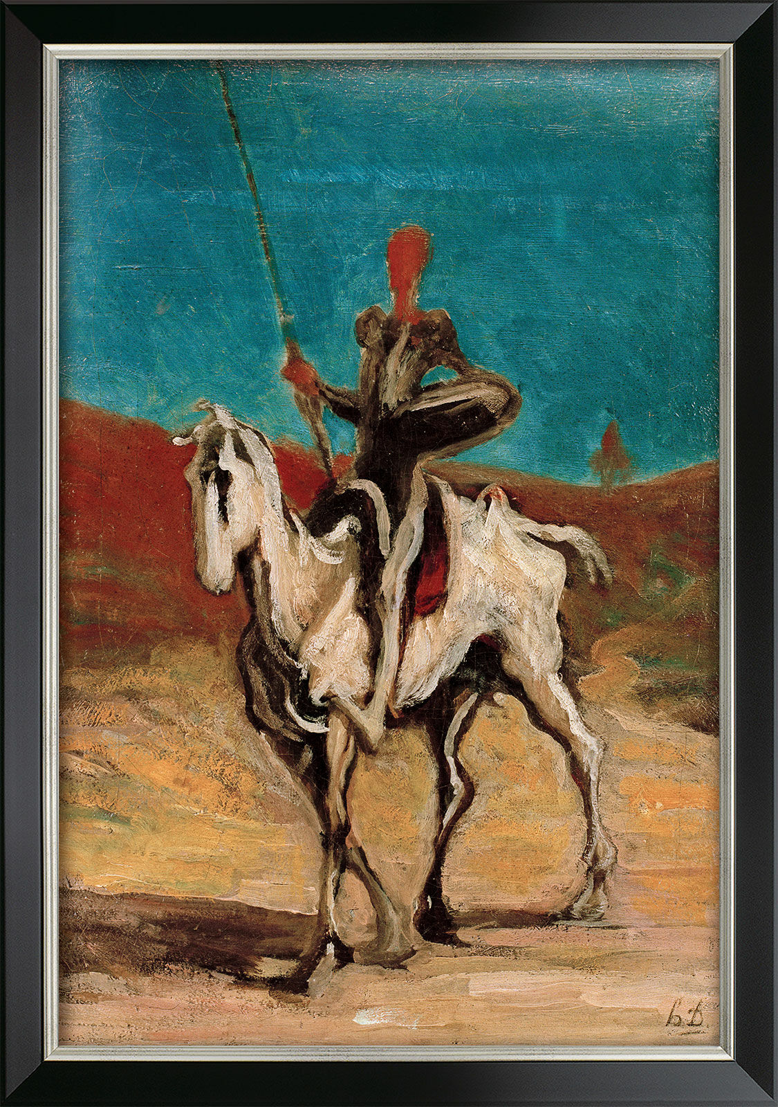Bild "Don Quichotte" (1868/70), gerahmt von Honoré Daumier