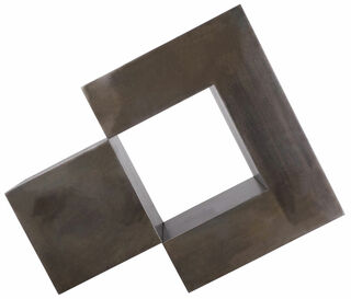 Steel sculpture "ISOLATED CUBE" (2018)