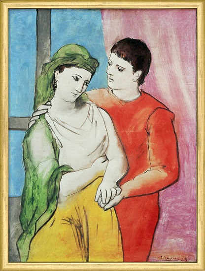 Picture "The Lovers" (1923), framed by Pablo Picasso