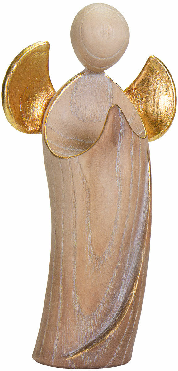 Houten sculptuur "Engel met kaars"