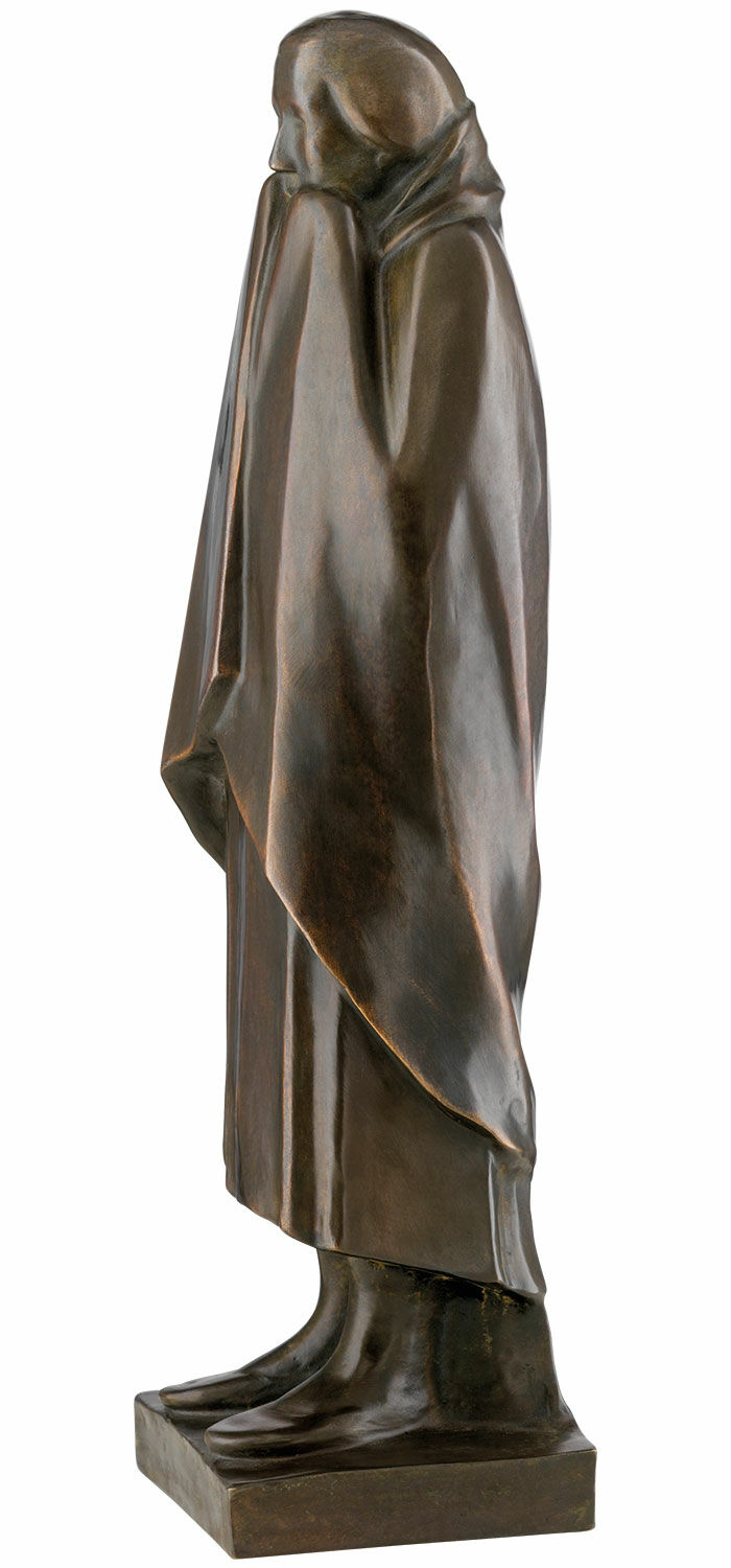 Skulptur "Frysende pige" (1916), reduktion i bronze von Ernst Barlach