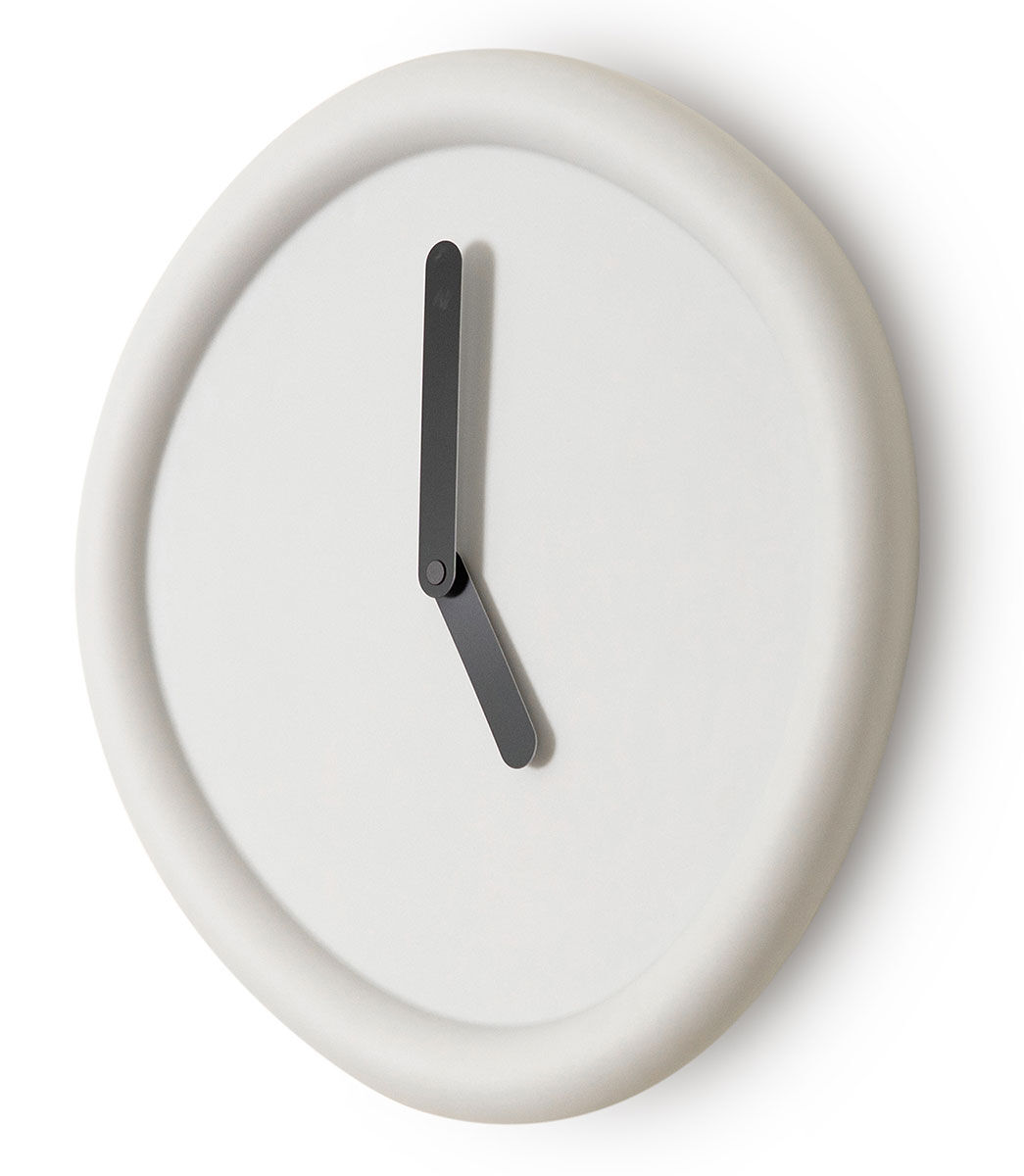 Wanduhr "Round Clock", hellgraue Version von Werkwaardig