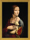 Tableau "Dame à l'hermine" (1488-90), encadré de Leonardo da Vinci