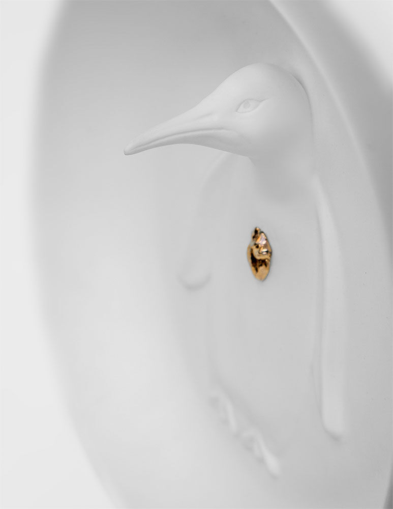 3D-väggplatta "Penguin", porslin av Trevoly