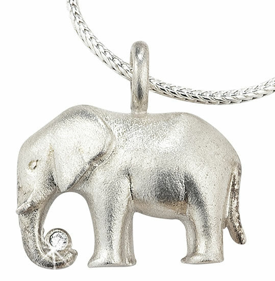 Necklace "Lucky Elephant", silver version by Christiane Wendt