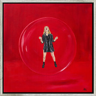 Picture "In the Bubble" (2021) (Original / Unique piece), framed