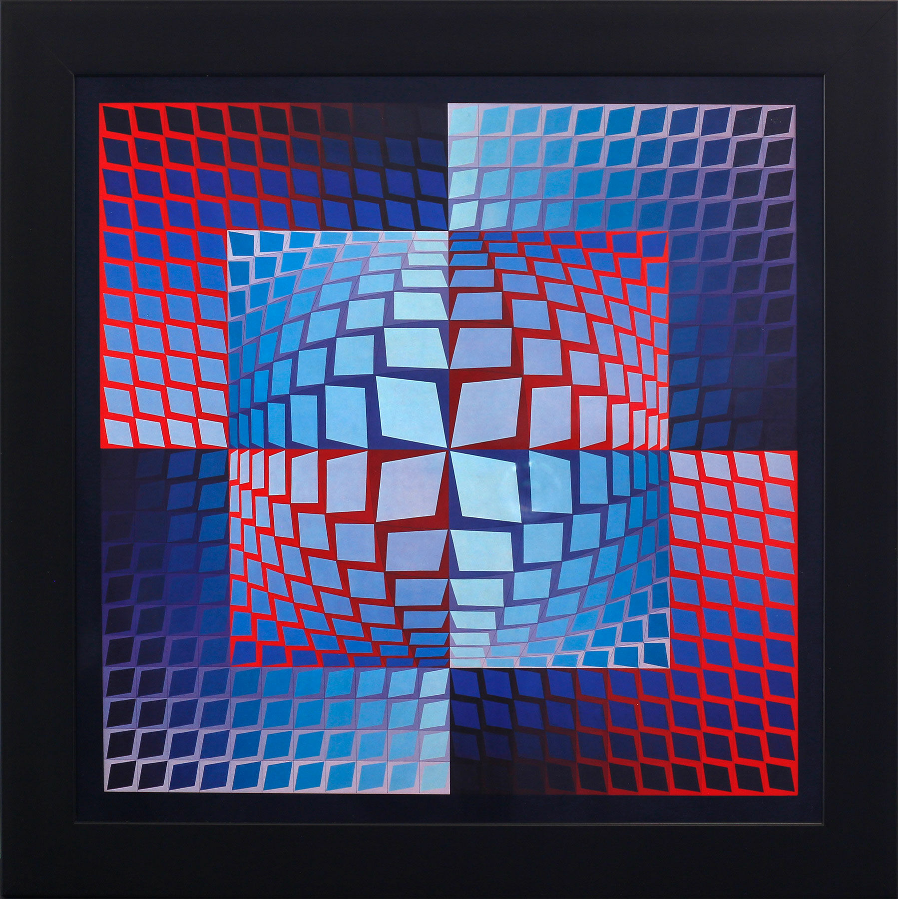 Picture "QUASAR-ZETT", framed by Victor Vasarely