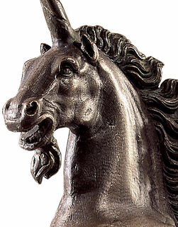 Sculpture "Jumping Unicorn", bonded bronze version by Hans Reising