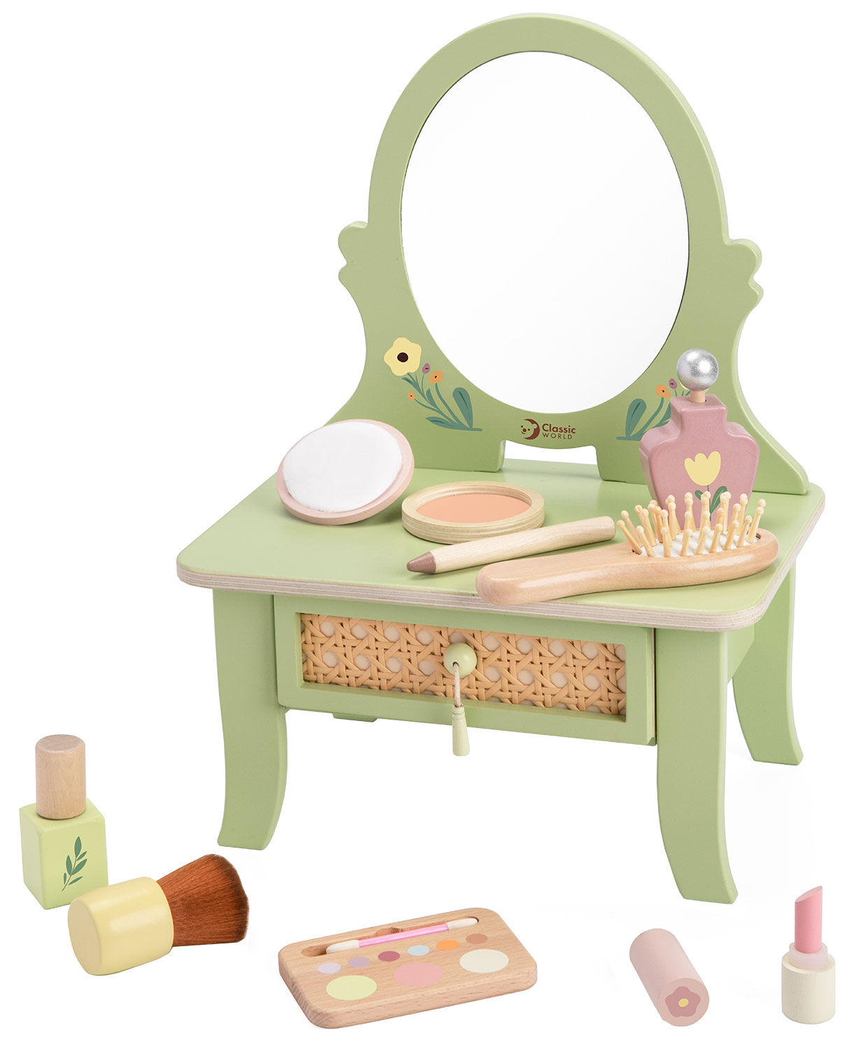 Leksaksset i trä "Vintage Dressing Table" (14 delar, för barn från 3 år) av Kid's Concept