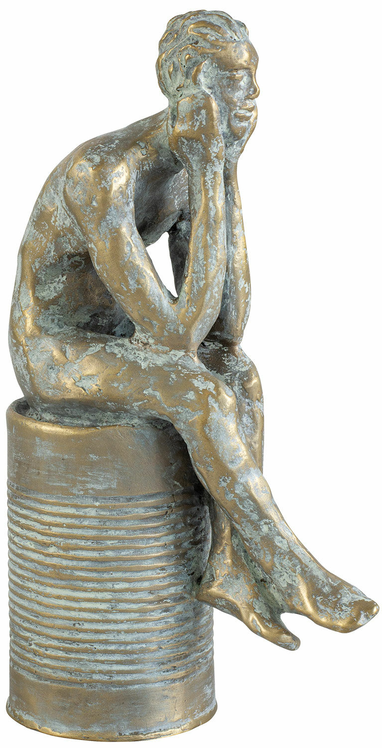 Skulptur "Little Thinker" (2021), bronze von Dagmar Vogt